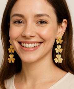 Pendientes largos trebol
