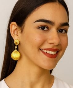 pendientes largos concha